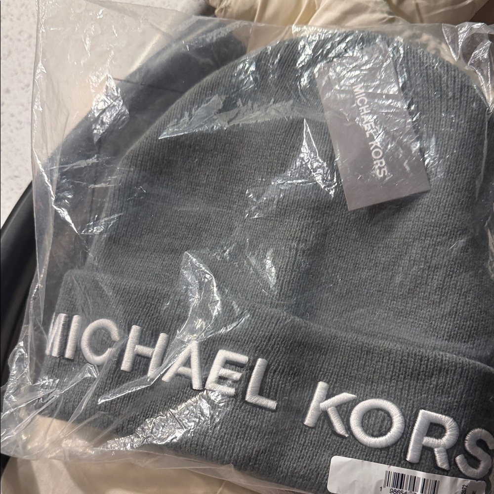 Michael Kors Charcoal Knit Hat